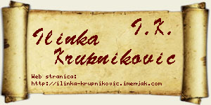Ilinka Krupniković vizit kartica